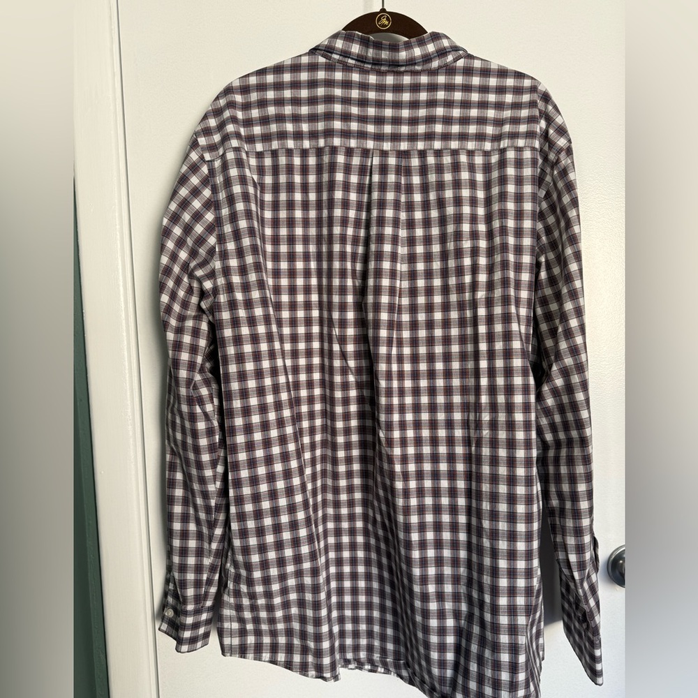 Croft & Barrow Men's Plaid Shirt - Brown and White - Picture 2 of 3